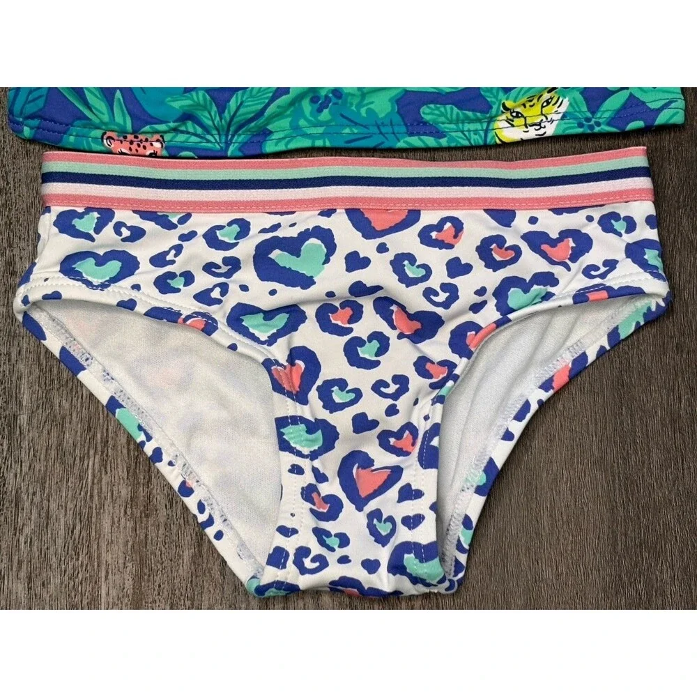 Hatley Swim Girls 2 Bikini Safari Animal Print Tropical